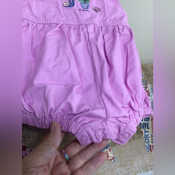 Carter’s Romper Girls 18-24 Months Lavender Embroidered Appliqué Front - Picture 2 of 11